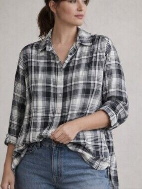 Grayson The Hero Plaid Button Down Shirt Women's Size 2 US Small